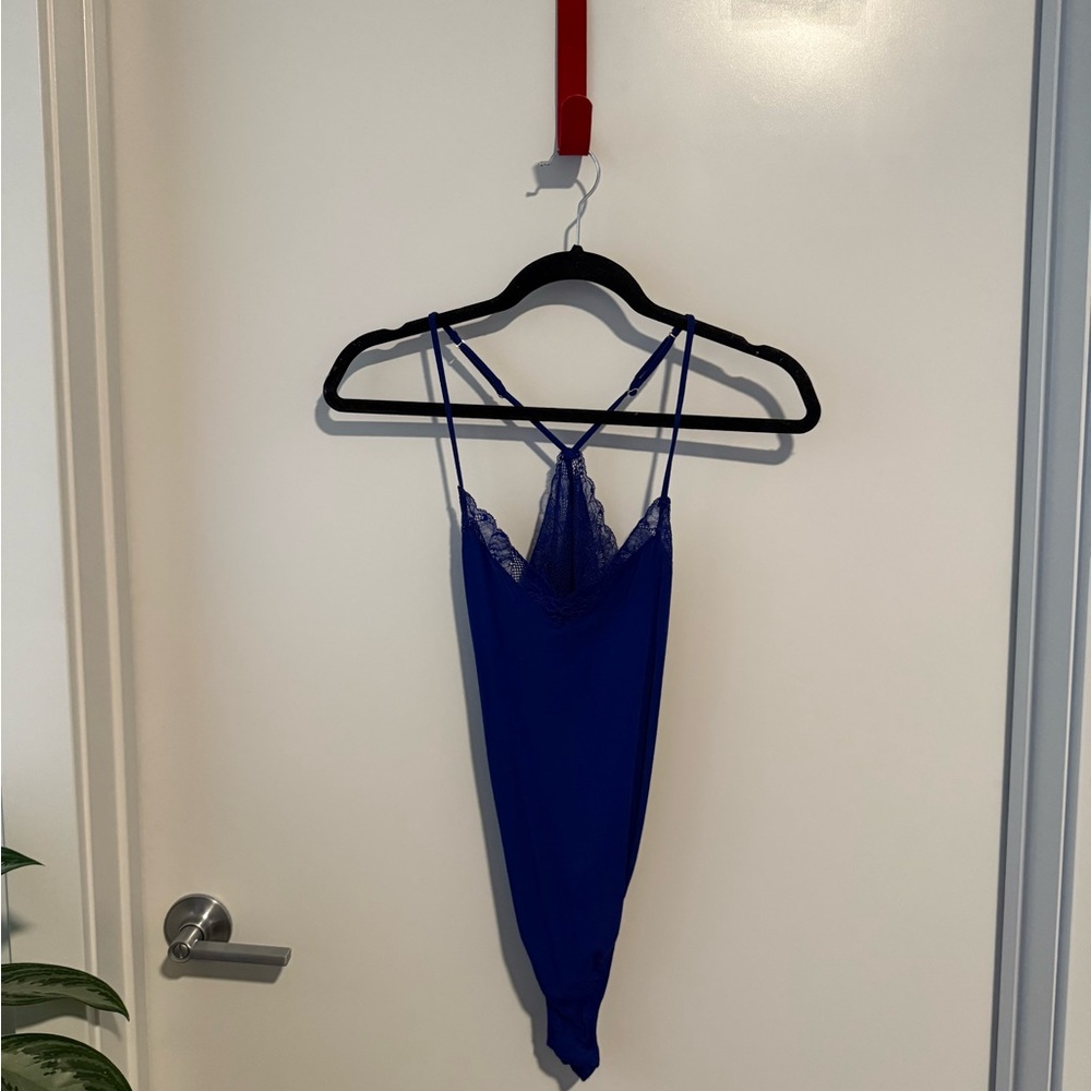 Victoria's Secret Royal Blue Lace Bodysuit